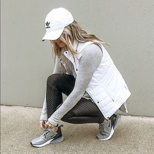 White & Gold Puffer Vest